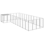 vidaXL Hundezwinger Silbern 13,31 m² Stahl