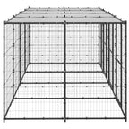 vidaXL Outdoor-Hundezwinger Stahl mit Überdachung 9,68 m²