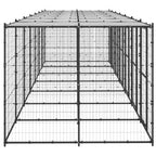 vidaXL Outdoor-Hundezwinger Stahl mit Überdachung 16,94 m²