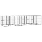 vidaXL Outdoor-Hundezwinger Stahl mit Überdachung 16,94 m²