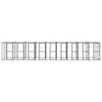 vidaXL Outdoor-Hundezwinger Stahl mit Überdachung 21,78 m²