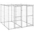 vidaXL Outdoor-Hundezwinger mit Überdachung Verzinkter Stahl 4,84 m²
