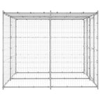vidaXL Outdoor-Hundezwinger mit Überdachung Verzinkter Stahl 4,84 m²