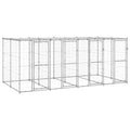 vidaXL Outdoor-Hundezwinger mit Überdachung Verzinkter Stahl 9,68 m²