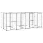 vidaXL Outdoor-Hundezwinger mit Überdachung Verzinkter Stahl 9,68 m²