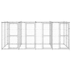 vidaXL Outdoor-Hundezwinger mit Überdachung Verzinkter Stahl 9,68 m²