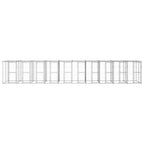 vidaXL Outdoor-Hundezwinger mit Überdachung Verzinkter Stahl 24,2 m²
