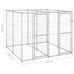 vidaXL Outdoor-Hundezwinger Verzinkter Stahl 4,84 m²