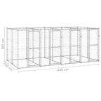 vidaXL Outdoor-Hundezwinger Verzinkter Stahl 9,68 m²