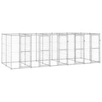 vidaXL Outdoor-Hundezwinger Verzinkter Stahl 12,1 m²