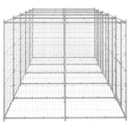 vidaXL Outdoor-Hundezwinger Verzinkter Stahl 12,1 m²