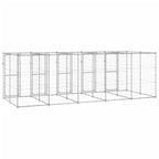 vidaXL Outdoor-Hundezwinger Verzinkter Stahl 12,1 m²
