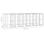 vidaXL Outdoor-Hundezwinger Verzinkter Stahl 12,1 m²