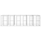vidaXL Outdoor-Hundezwinger Verzinkter Stahl 14,52 m²