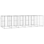 vidaXL Outdoor-Hundezwinger Verzinkter Stahl 14,52 m²