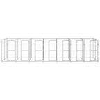vidaXL Outdoor-Hundezwinger Verzinkter Stahl 16,94 m²