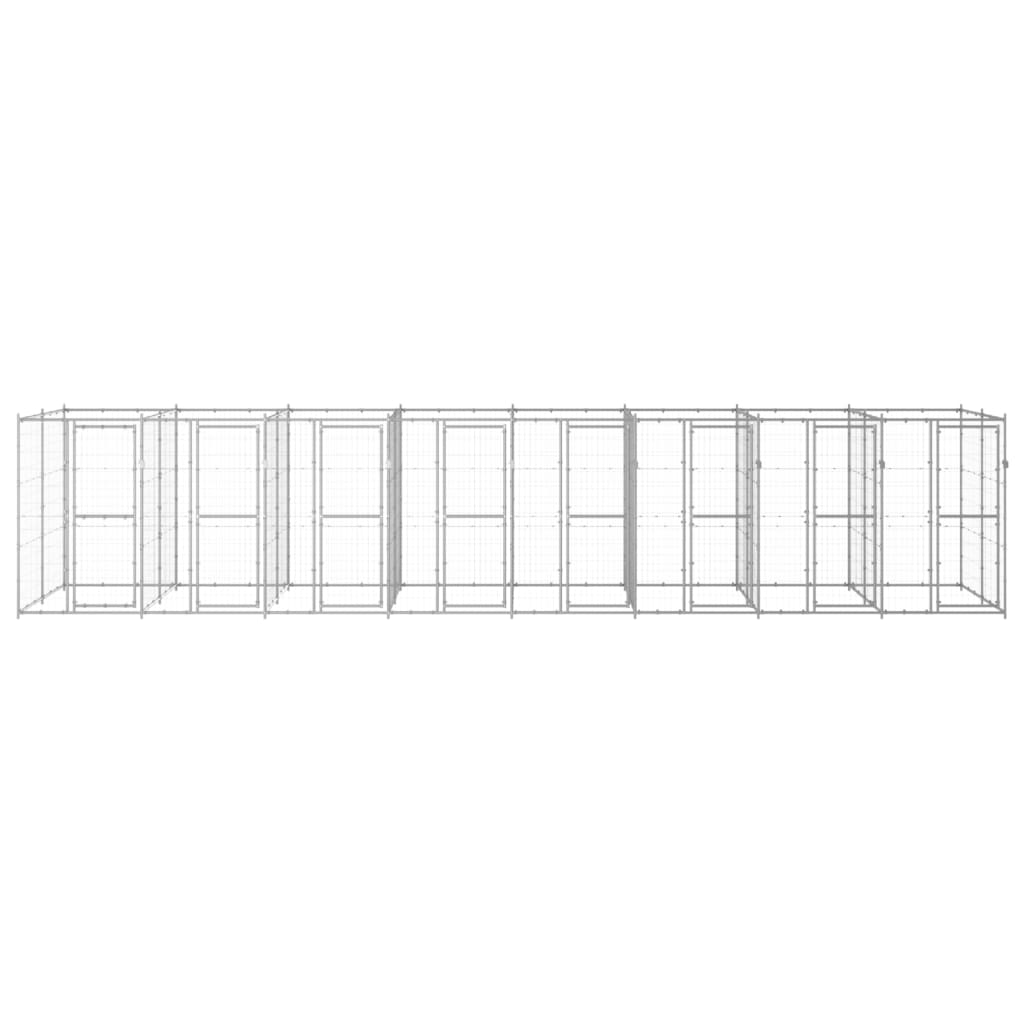 vidaXL Outdoor-Hundezwinger Verzinkter Stahl 19,36 m²