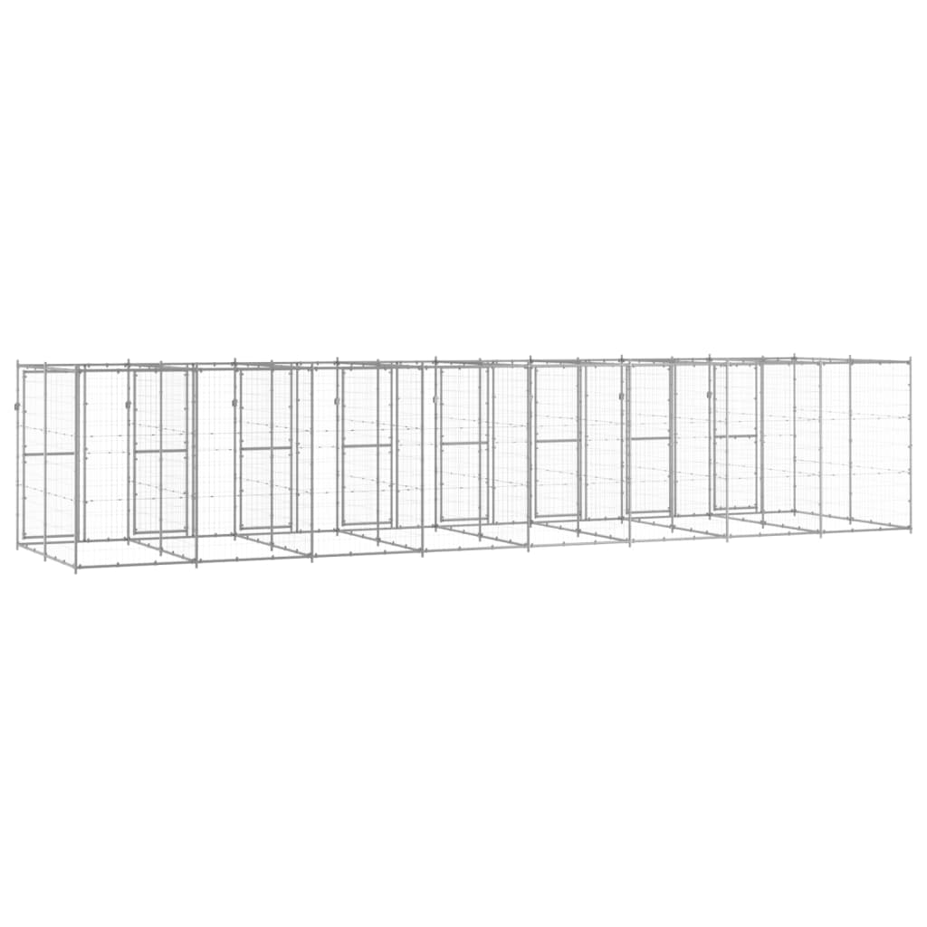 vidaXL Outdoor-Hundezwinger Verzinkter Stahl 19,36 m²