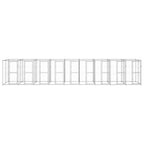 vidaXL Outdoor-Hundezwinger Verzinkter Stahl 21,78 m²