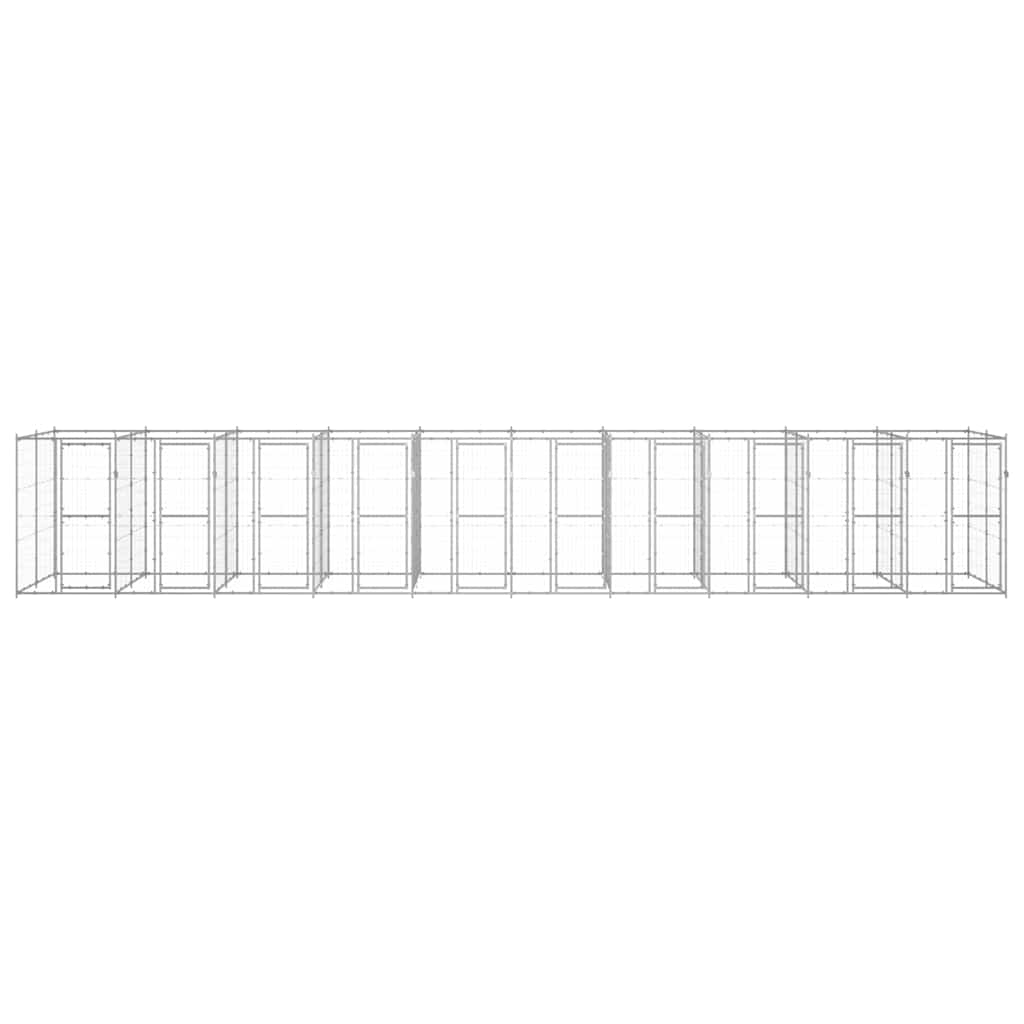 vidaXL Outdoor-Hundezwinger Verzinkter Stahl 24,2 m²