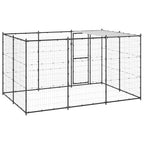 vidaXL Outdoor-Hundezwinger mit Überdachung Stahl 7,26 m²