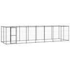 vidaXL Outdoor-Hundezwinger mit Überdachung Stahl 16,94 m²
