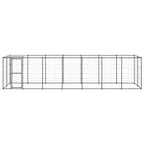 vidaXL Outdoor-Hundezwinger mit Überdachung Stahl 16,94 m²