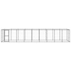 vidaXL Outdoor-Hundezwinger mit Überdachung Stahl 21,78 m²