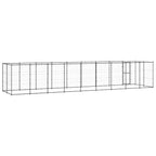 vidaXL Outdoor-Hundezwinger mit Überdachung Stahl 21,78 m²