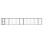 vidaXL Outdoor-Hundezwinger mit Überdachung Stahl 26,62 m²