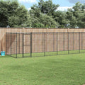 vidaXL Outdoor-Hundezwinger mit Überdachung Stahl 26,62 m²