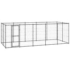 vidaXL Outdoor-Hundezwinger Stahl 12,1 m²
