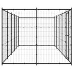 vidaXL Outdoor-Hundezwinger Stahl 12,1 m²
