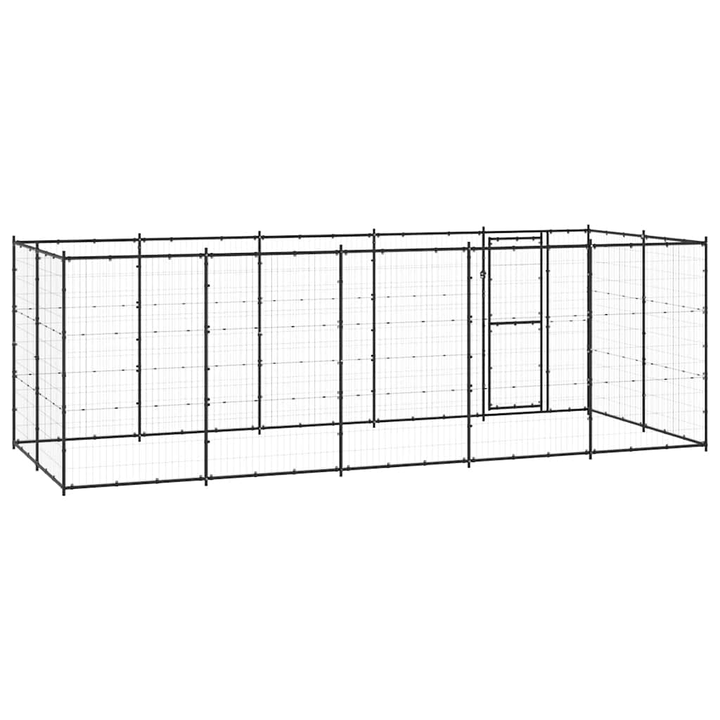 vidaXL Outdoor-Hundezwinger Stahl 12,1 m²