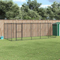vidaXL Outdoor-Hundezwinger Stahl 12,1 m²