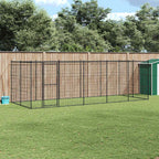 vidaXL Outdoor-Hundezwinger Stahl 12,1 m²