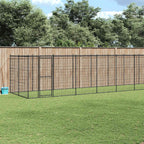 vidaXL Outdoor-Hundezwinger Stahl 16,94 m²