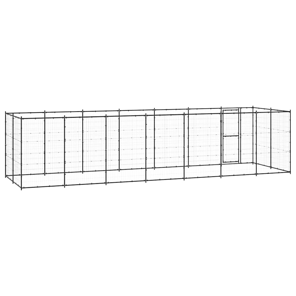 vidaXL Outdoor-Hundezwinger Stahl 16,94 m²