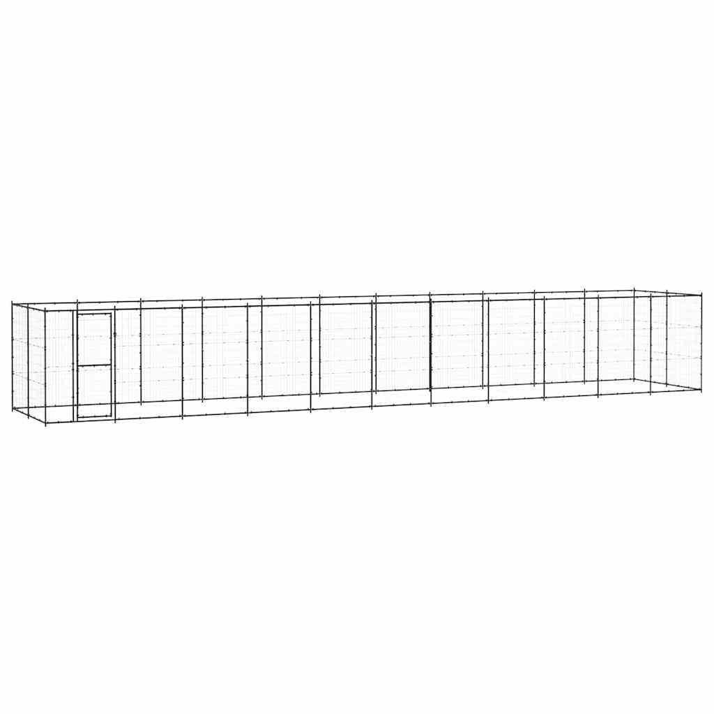 vidaXL Outdoor-Hundezwinger Stahl 26,62 m²