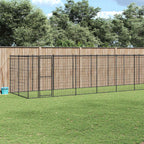 vidaXL Outdoor-Hundezwinger Stahl 26,62 m²