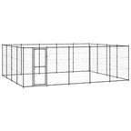 vidaXL Outdoor-Hundezwinger Stahl 24,2 m²