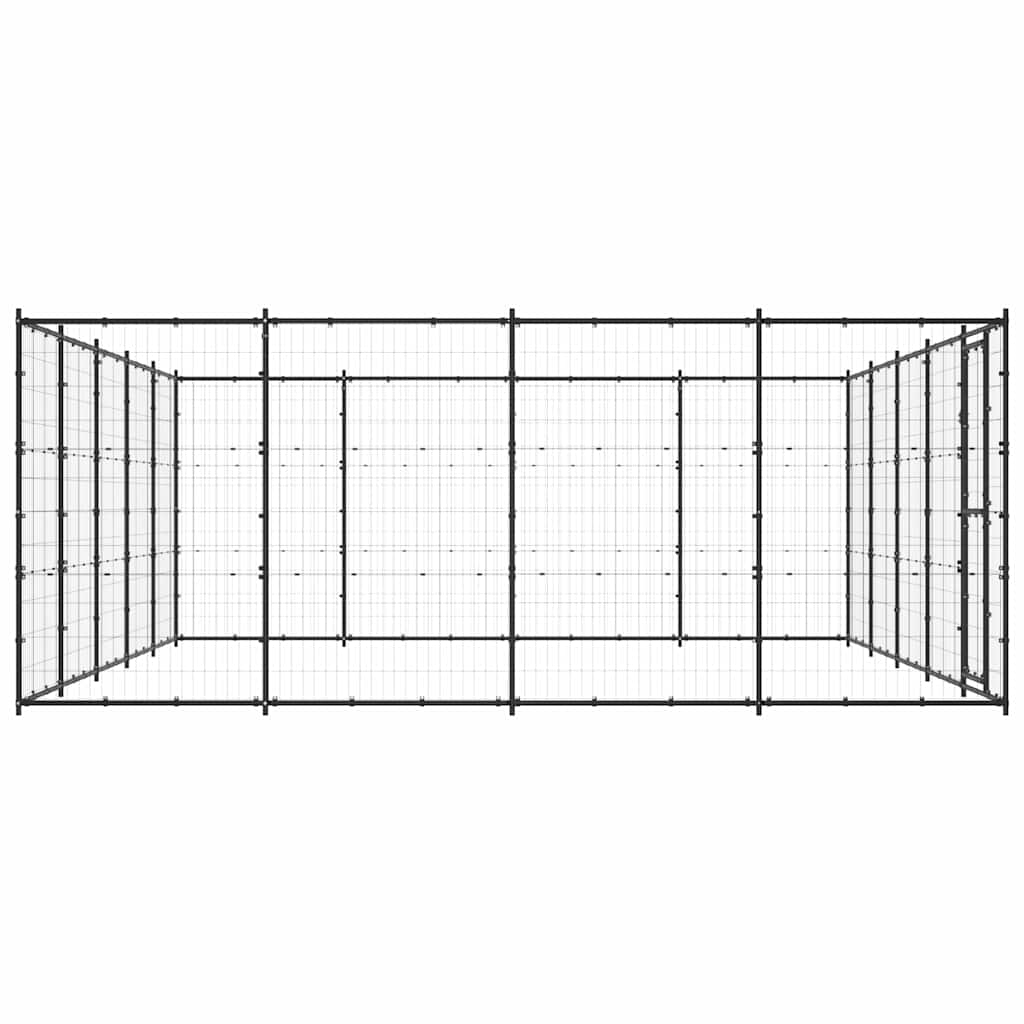 vidaXL Outdoor-Hundezwinger Stahl 24,2 m²