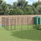 vidaXL Outdoor-Hundezwinger Stahl 24,2 m²