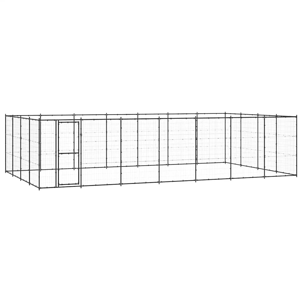 vidaXL Outdoor-Hundezwinger Stahl 33,88 m²