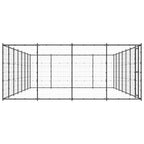 vidaXL Outdoor-Hundezwinger Stahl 33,88 m²