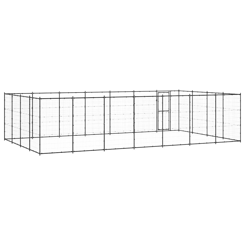 vidaXL Outdoor-Hundezwinger Stahl 33,88 m²