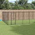 vidaXL Outdoor-Hundezwinger Stahl 33,88 m²