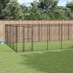 vidaXL Outdoor-Hundezwinger Stahl 33,88 m²