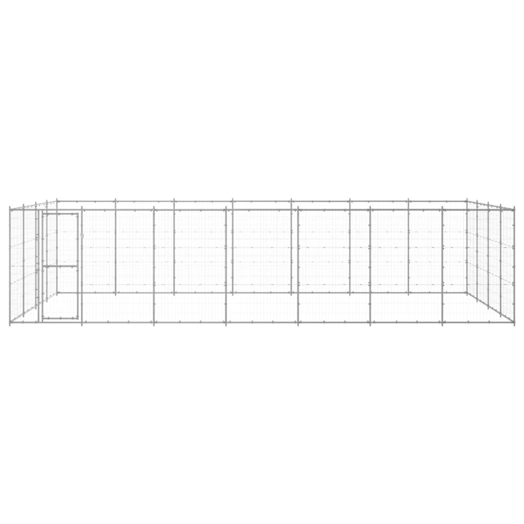vidaXL Outdoor-Hundezwinger Verzinkter Stahl 33,88 m²