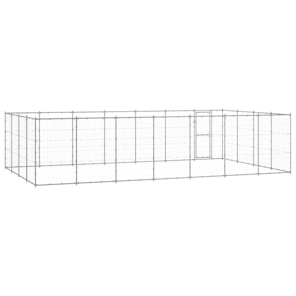vidaXL Outdoor-Hundezwinger Verzinkter Stahl 33,88 m²